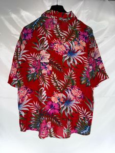 MASCLN SASSAFRAS Red Floral Print Shirt