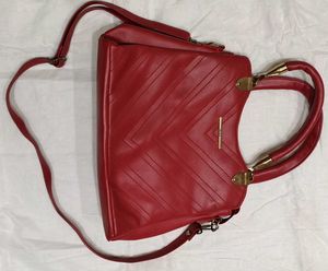 Hot Spa Red Quilted Satchel