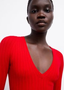 Zara RIBBED KNIT DRESS