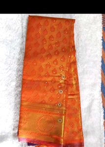 Orange Silk Saree
