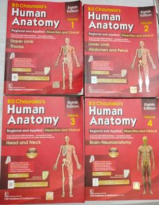BD Chaurasia's HUMAN ANATOMY Volumes (1,2,3,4)