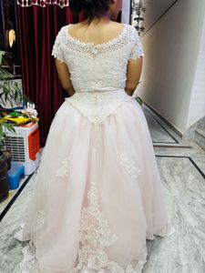 Pink Lace Ball Gown