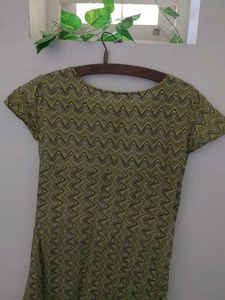 Green Knit Midi Dress