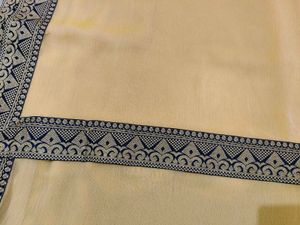 Yellow Dupatta with Black Border