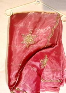 Pink heavy Saree