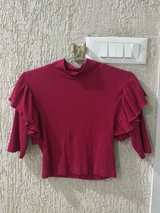 Stylish Ruffle Sleeve Top