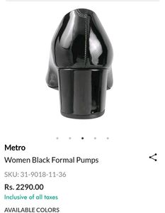 Metro Black formal pumps