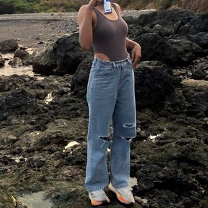 Ripped Blue Jeans Women