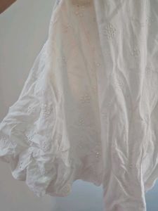 AND White Cut Work  Top