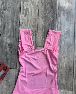 Pink Backless Dress