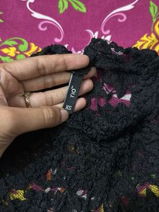 Black Textured Top