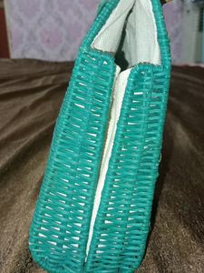 Zara Sea Green Hand Bag