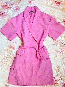 Zara Linen Blazer Dress