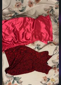 New H And M Pink Satin Mini Dress