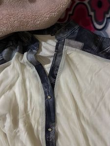 Stylish White Button-Down Top