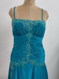 Elegant Teal Evening Gown