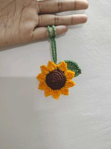 Crocheted Sunflower Keychain/Bag Sling Hanger