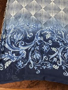 navy blue saree with blouse