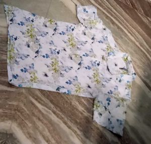 Floral Print Short Sleeve Shirt
