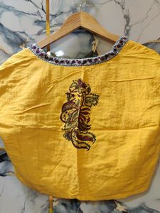 new kantha Yellow shrug XL