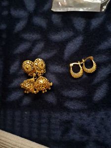 Golden Jhumka Earrings