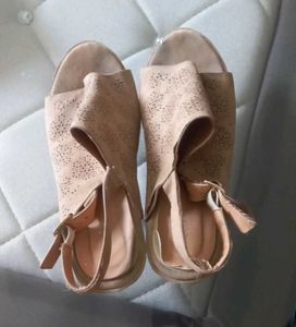 Studded Suede Wedges