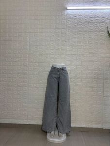 Grey Wide Leg Jeans
