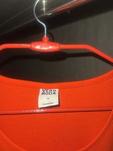 Chic Orange Peplum Dress💅🏻