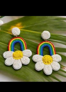 Combo Of 4 Rainbow Heart Earrings❤️