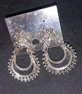 Silver Crescent Earrings