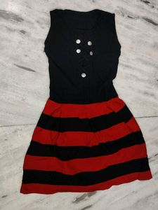 Cute Red And Black Dress
