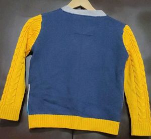 Navy Blue &amp; Musturd Sweater For Baby Boy 4-5 Year