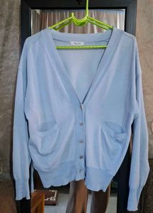Blue Cardigan Sweater
