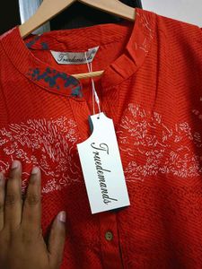 Beautiful Floral Print Branded  Kurta