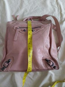 Pink Leather Backpack
