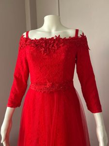 Pretty Red Lace Gown