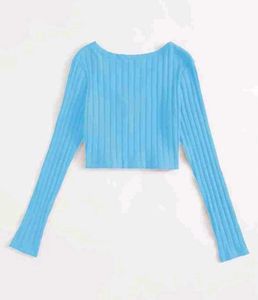 Blue CUTE front Button Style Top 🪷