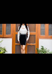 Cut Out Sweater With Skirt