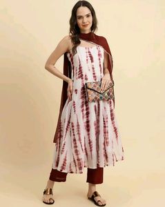 Tie-Dye Anarkali Suit Set