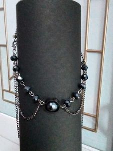 Black Beaded Necklace