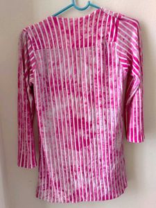 Pink Striped Tunic Top