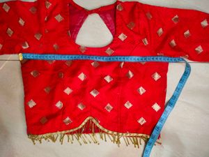 Beautiful Red &amp; Cream Lehanga Choli