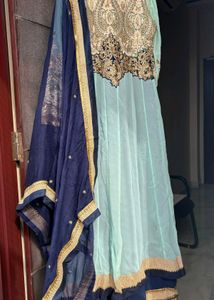 Beautiful Patch Work Gown With Dupatta