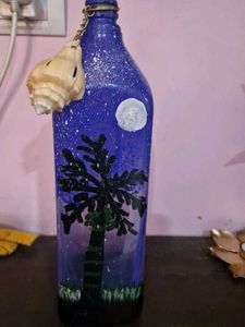 Painted Bottle Decor