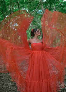 Stunning Red Tulle Gown