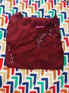 Maroon Kurta