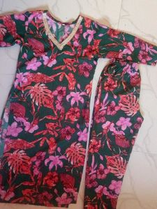 Floral Print Kurta