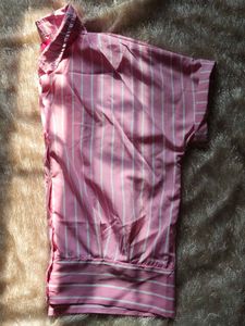 Pink Striped Button-Down Shirt