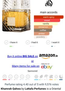 Lattafa Khamrah Qahwa 9 ML DECANT