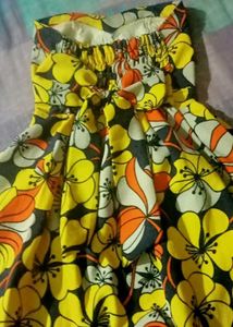 Floral Print Tune Dress With Now On Back